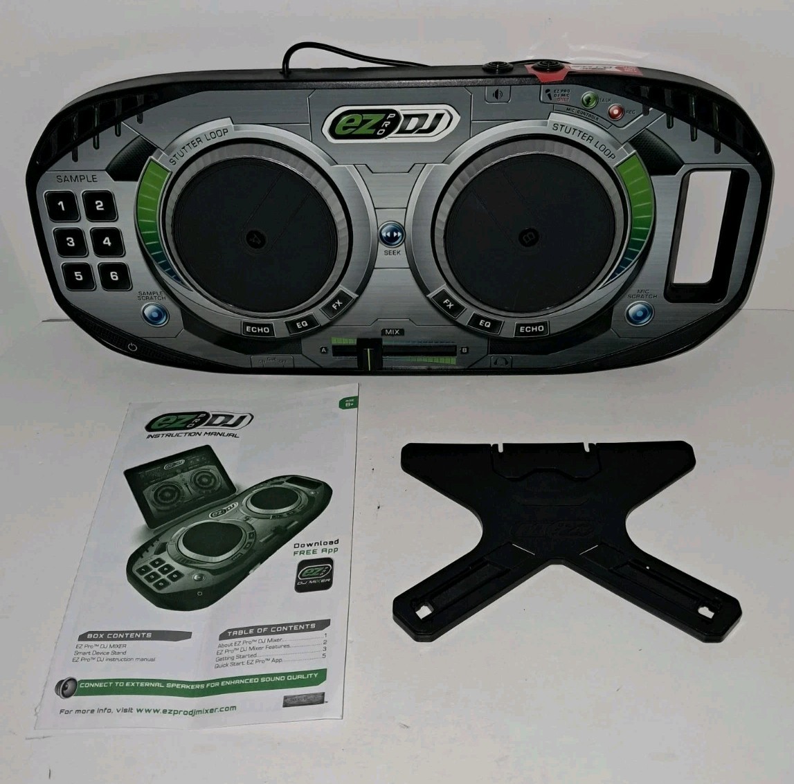EZ Pro DJ Turntable Mixer with Manual & Stand - Jakks Pacific - Works