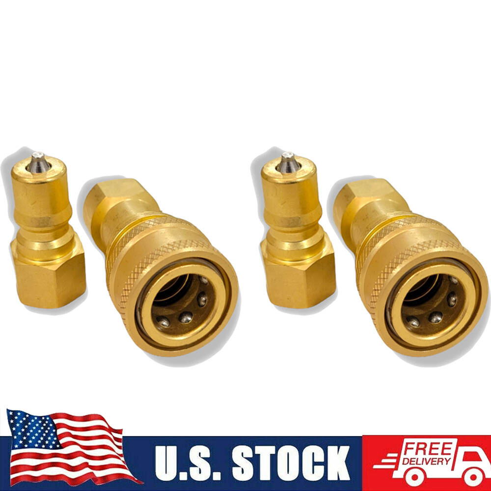 2Sets Carpet Cleaning 1/4" Brass Quick Disconnect Coupler for Wands Hose USA