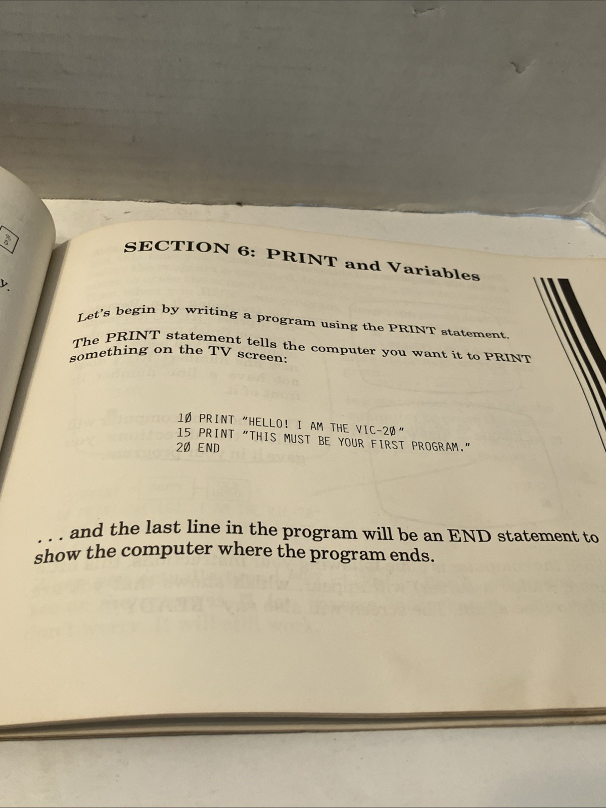 Vintage 1983 Computers For Kids VIC-20 Edition Basic Programming Manual Used