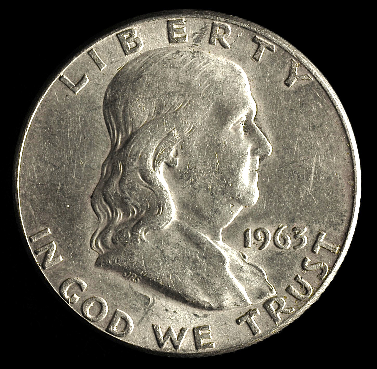 1963-P Franklin Half dollar: 90% silver, ungraded, limited circulation