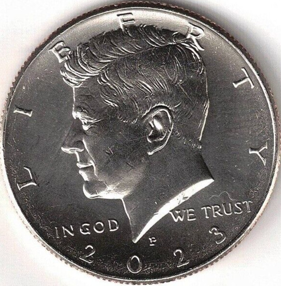 2023-P Philadelphia Brilliant Uncirculated Nickel Clad Copper Half Dollar Coin
