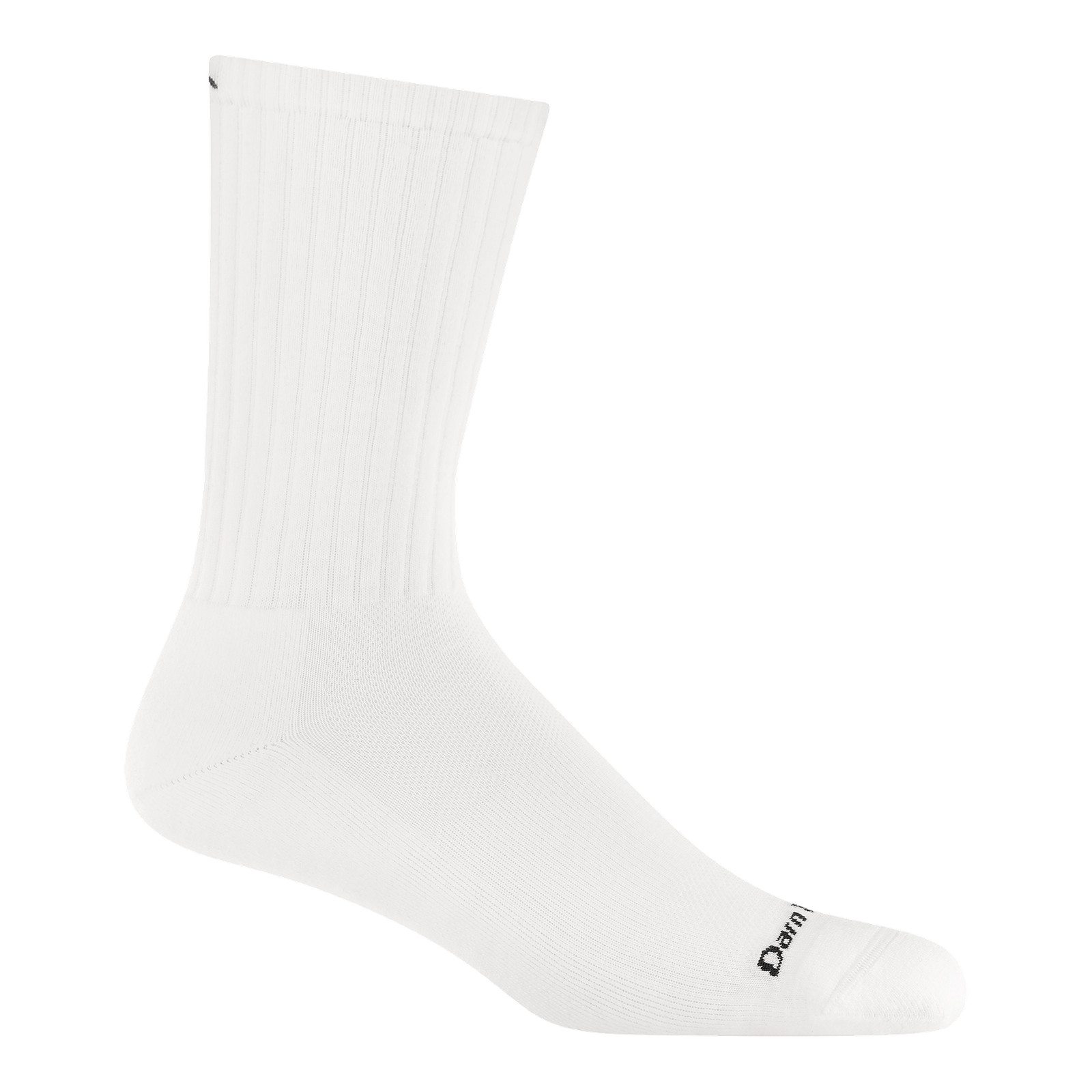 DARN TOUGH 1657 White The Standard Crew Men's Lightweight Lifestyle Sock USA