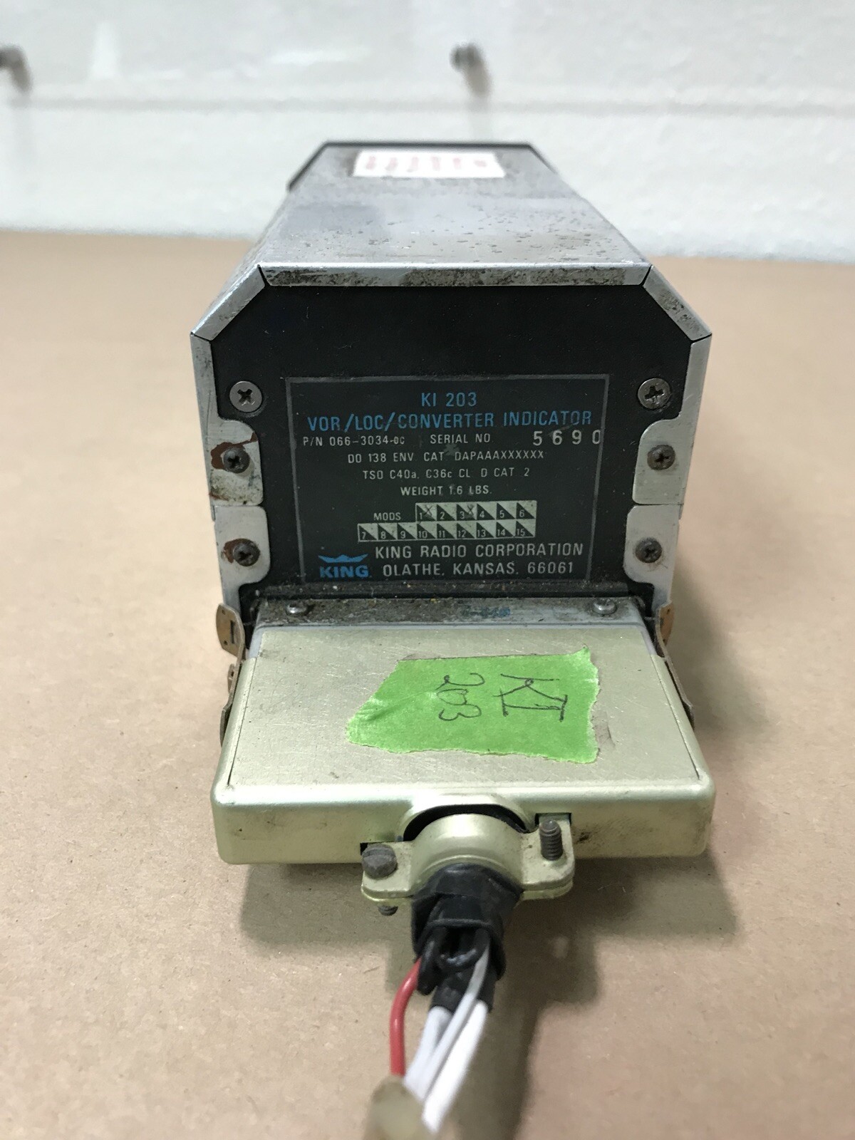 Bendix King KI203 VOR LOC Indicator 066-3034-00 (2085)