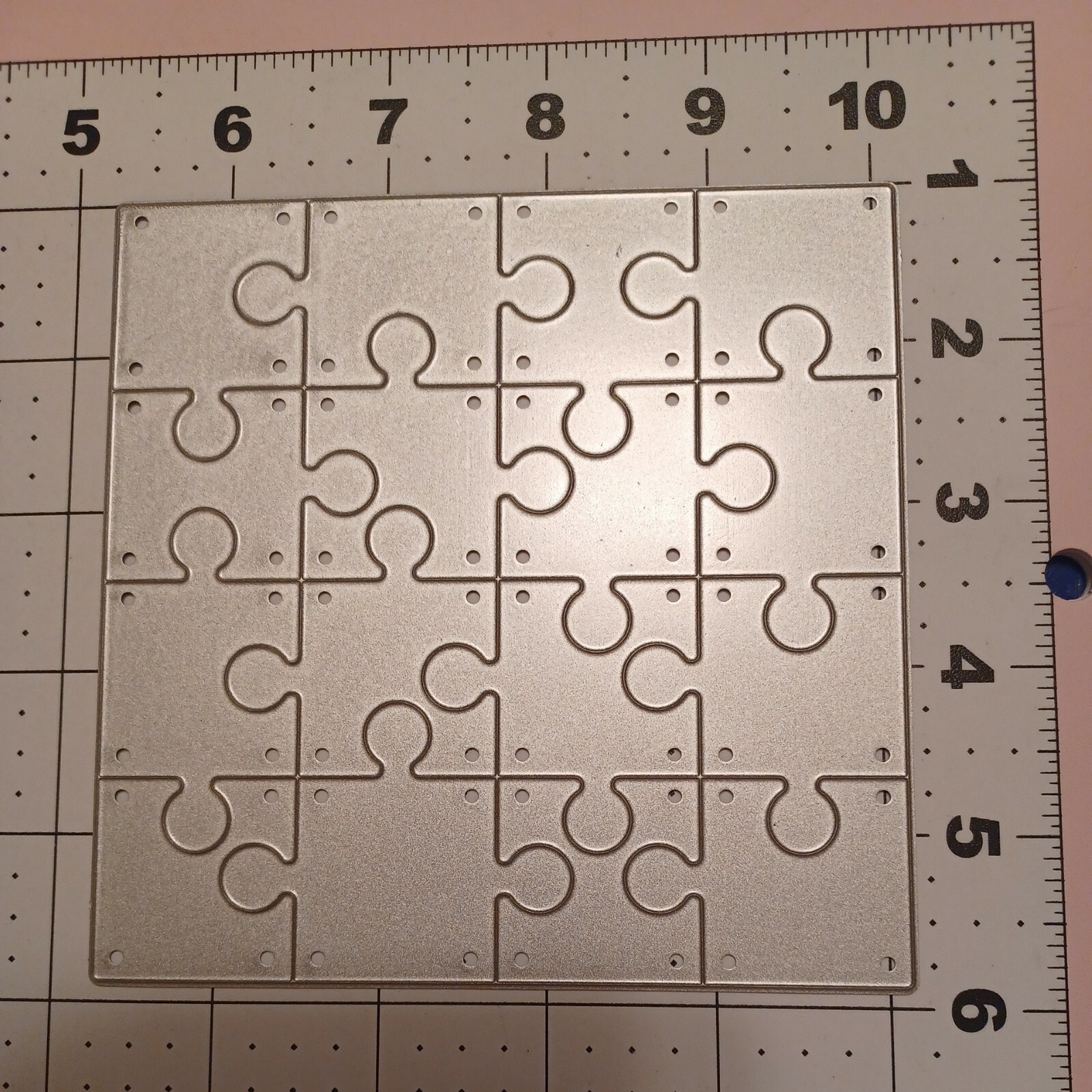 Universal Thin Metal Die Cut Tool 16 pc puzzle 1"x1" Autism Valentine Wedding