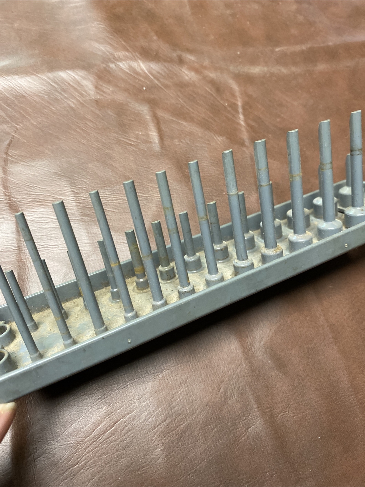 Hansen Global 3802 Socket Tray 3/8" Drive Metric Gray Plastic