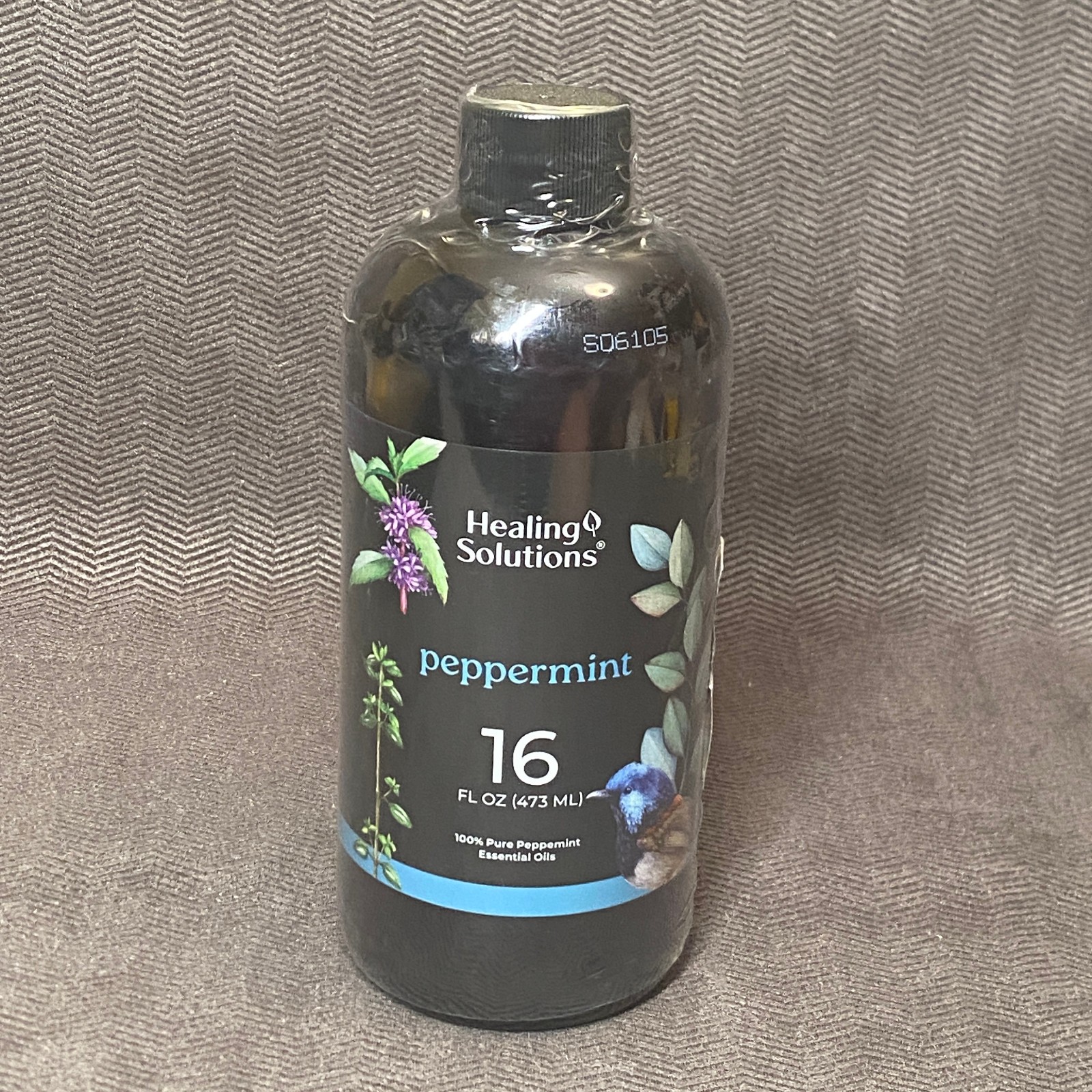 New Sealed Healing Solutions Pure Peppermint Essential Oils 16 Fl Oz 473mL