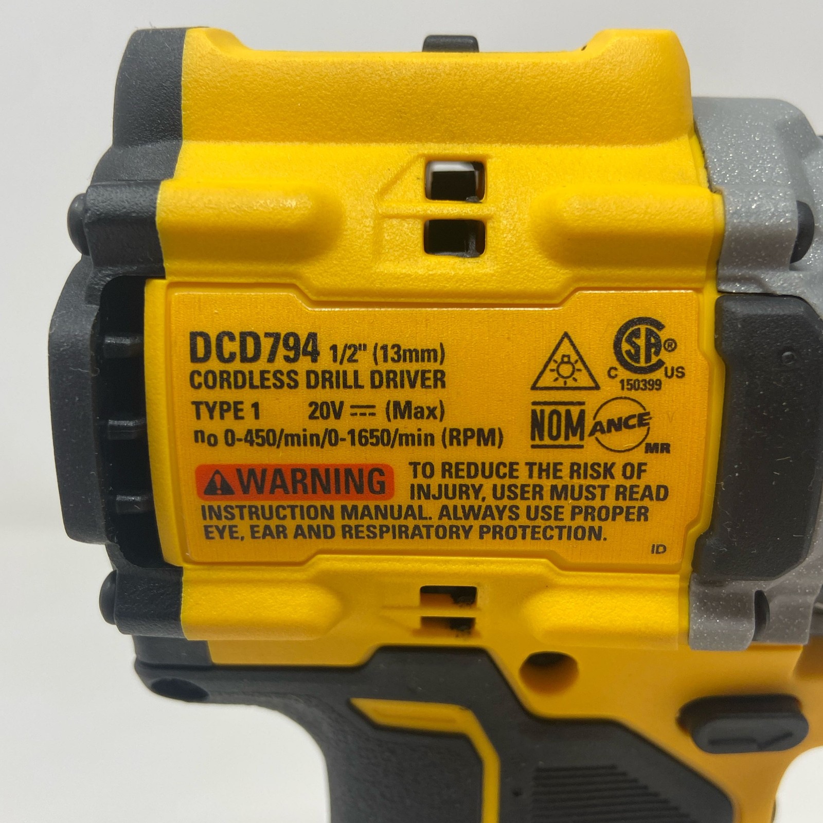 DEWALT 20V MAX ATOMIC 1/2" Brushless Drill/Driver Yellow/Black Bare Tool
