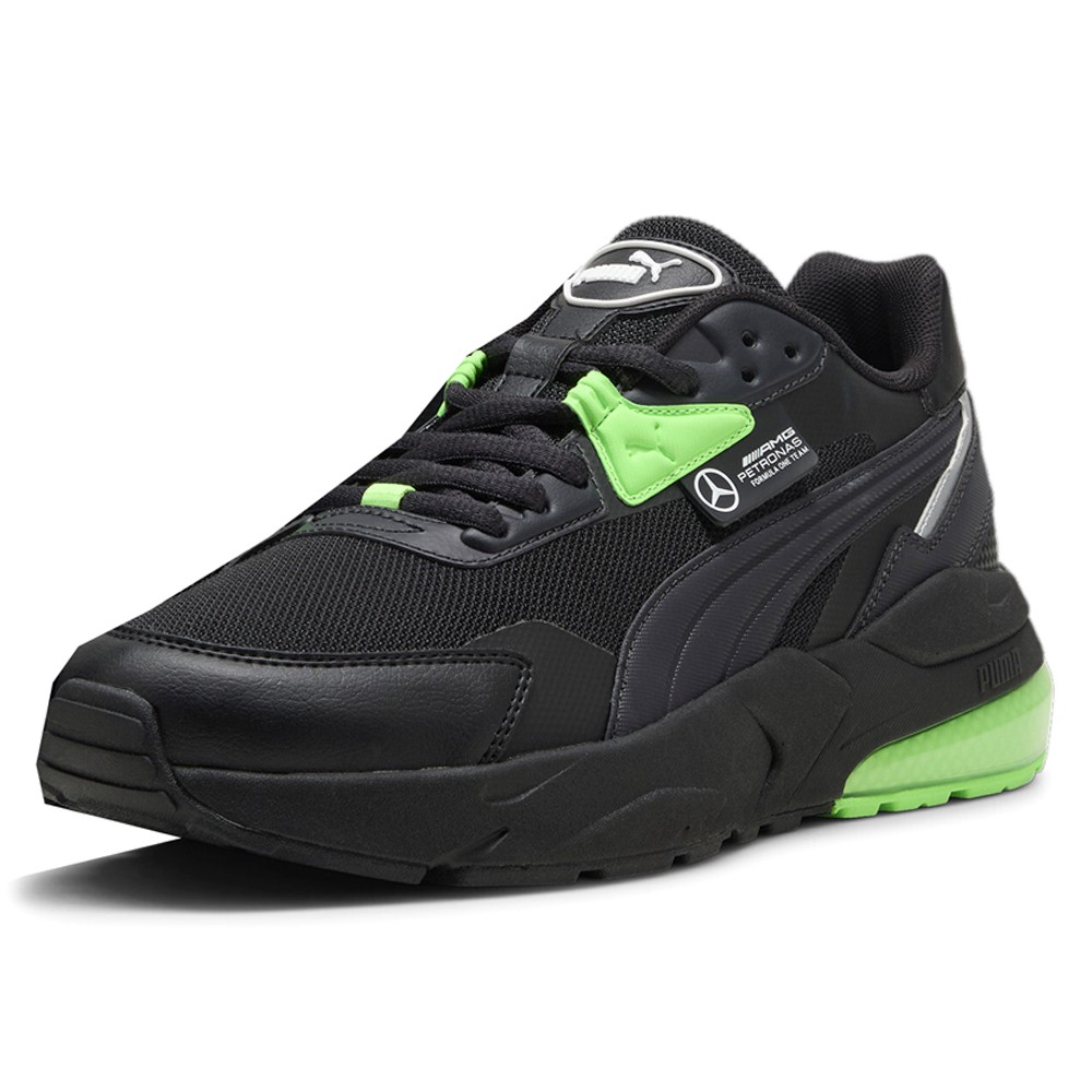 PUMA Mercedes Amg Petronas F1 Vis2k Lace Up Mens Black Sneakers Casual Shoes 30
