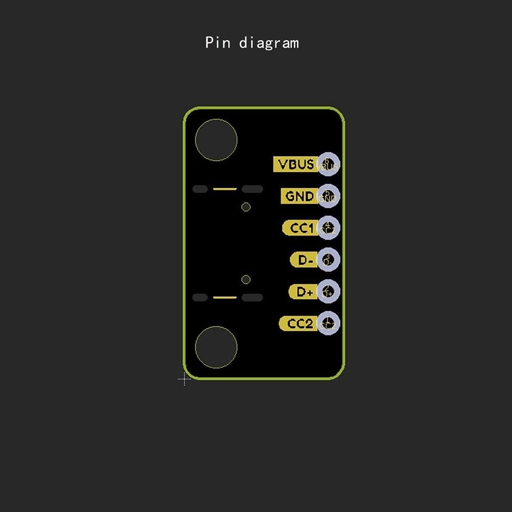 4pcs High Power USB Type-C Breakout Board with Immersion Gold PCB Connector
