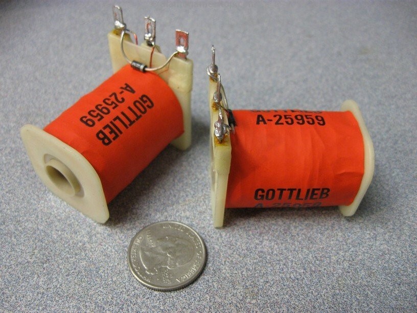 Gottlieb - Premier Pinball Machine Replacement Coil Solenoid A-25959 with sleeve
