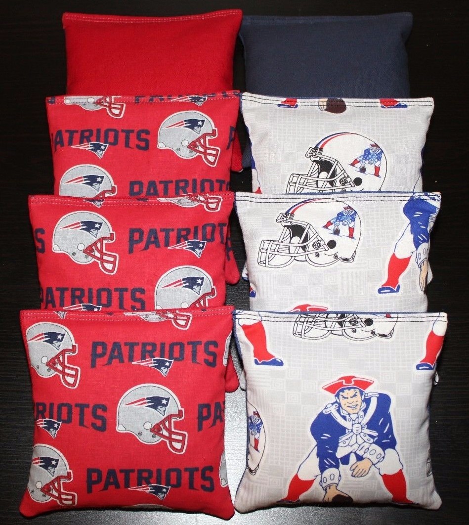 New England Patriots Cornhole Bags 8 ACA Regulation Corn Hole Bean Bags Tailgate