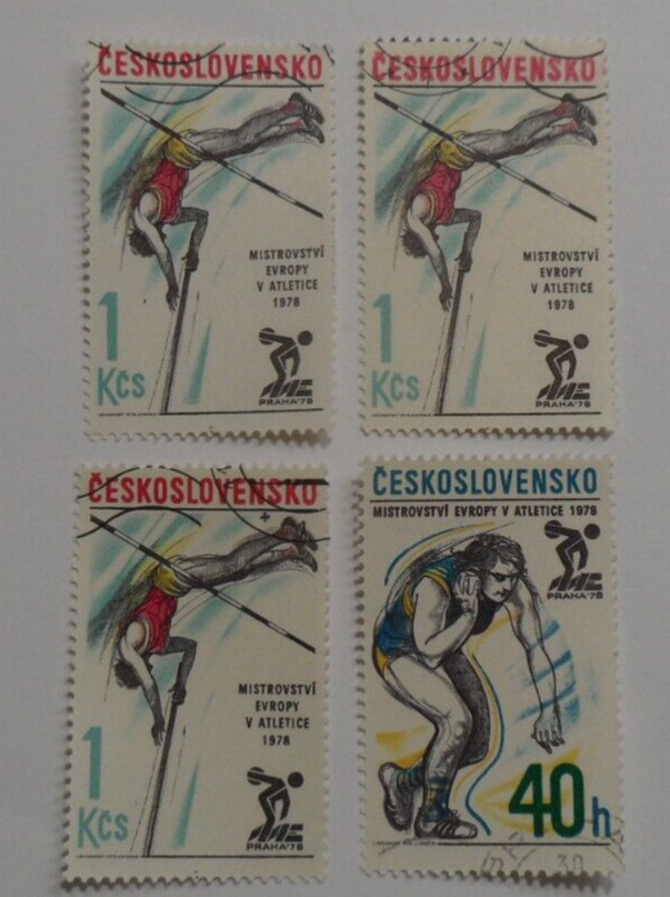 STAMPMART : CZECHOSLOVAKIA 1978 PRAHA'78 4v SPORTS USED STAMPS