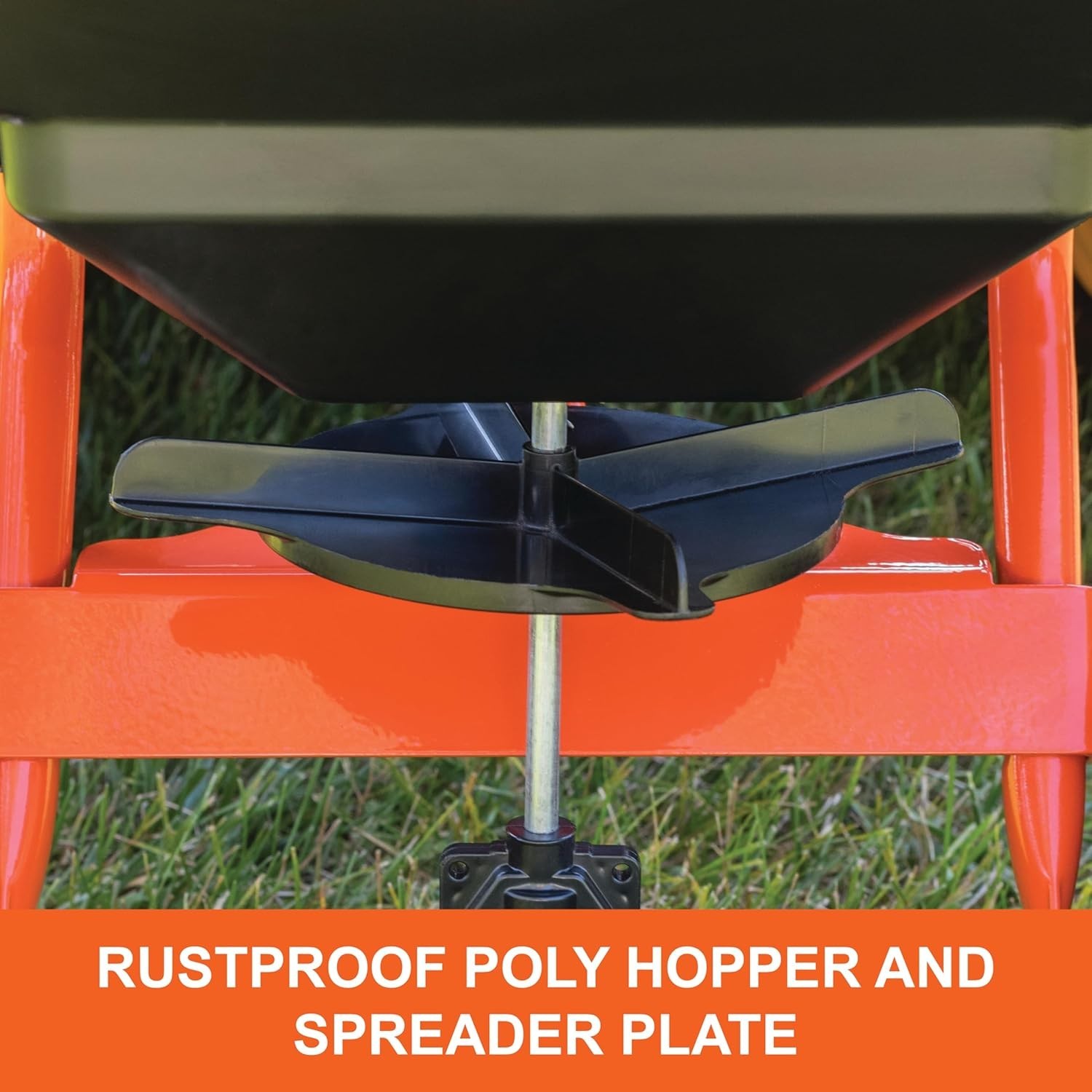 Compact 85 lb Pneumatic Tow Spreader for Effortless Lawn Maintenance
