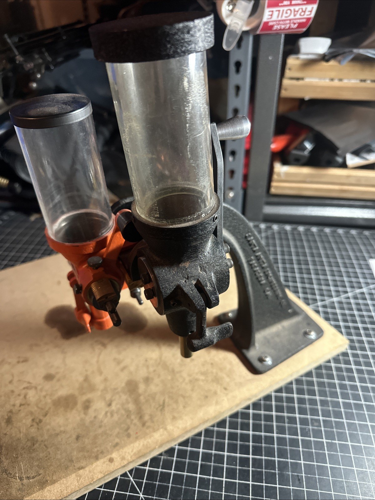 Set of 2 Super Rare VTG accurate Reloading powder measure setup 0.1gr accuracy