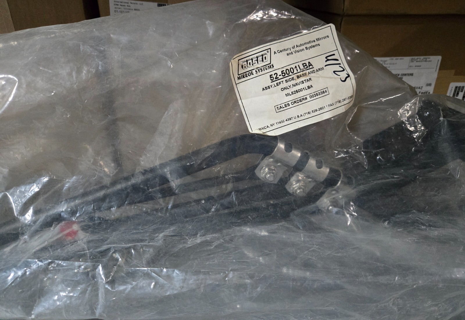 52-5001LBA, Rosco Navistar Driver's (Left Side) Base and Arm ML525001LBA