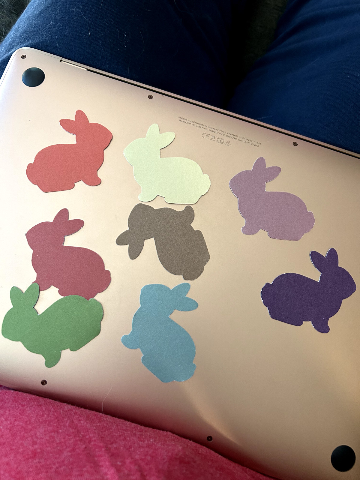 20 Stampin Up Shimmer Bunny Rabbit  Punches Paper Punchies New Die Cuts