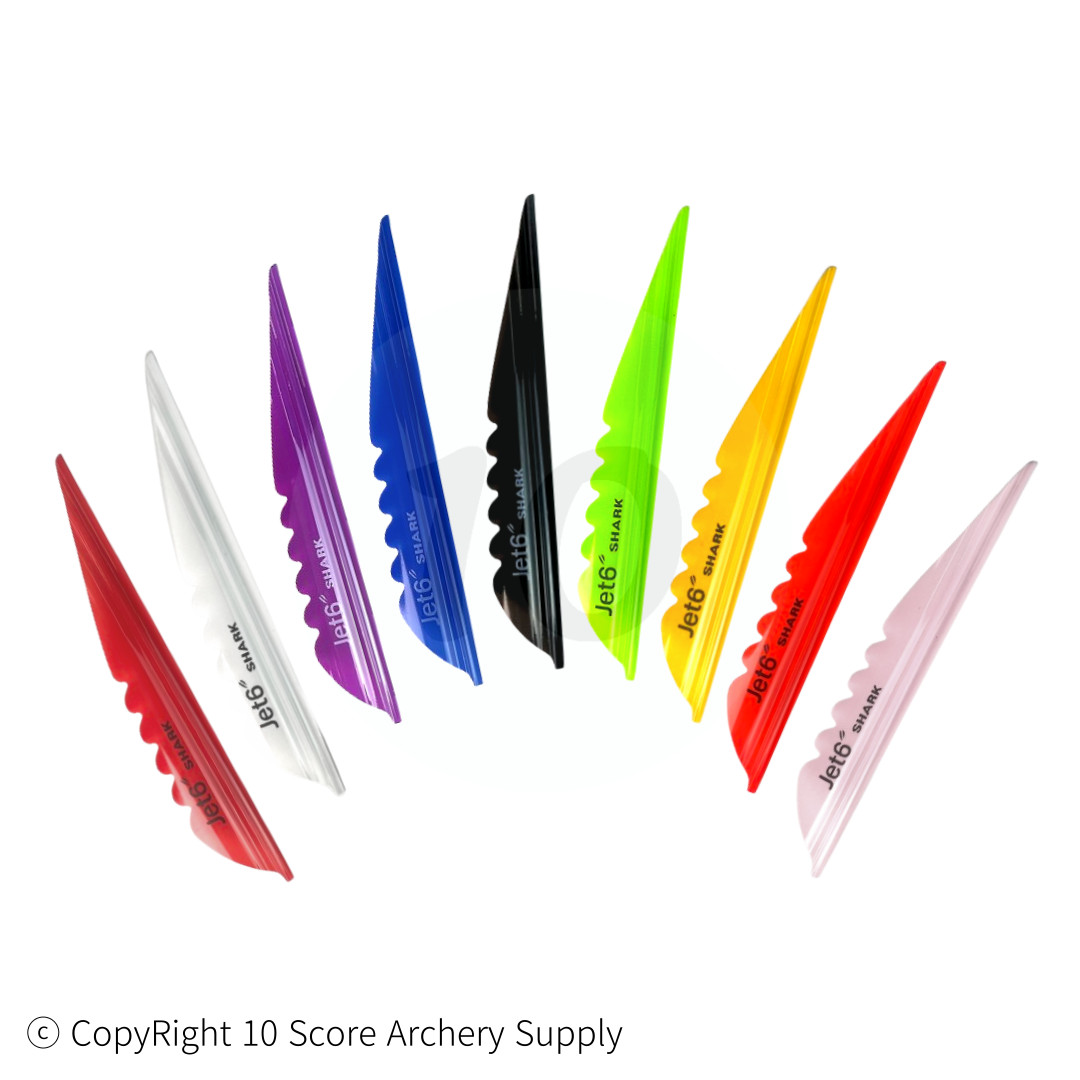 Jet6 Shark Vanes, Indoor Archery Fletches Arrow Fletching (Pack of 50)