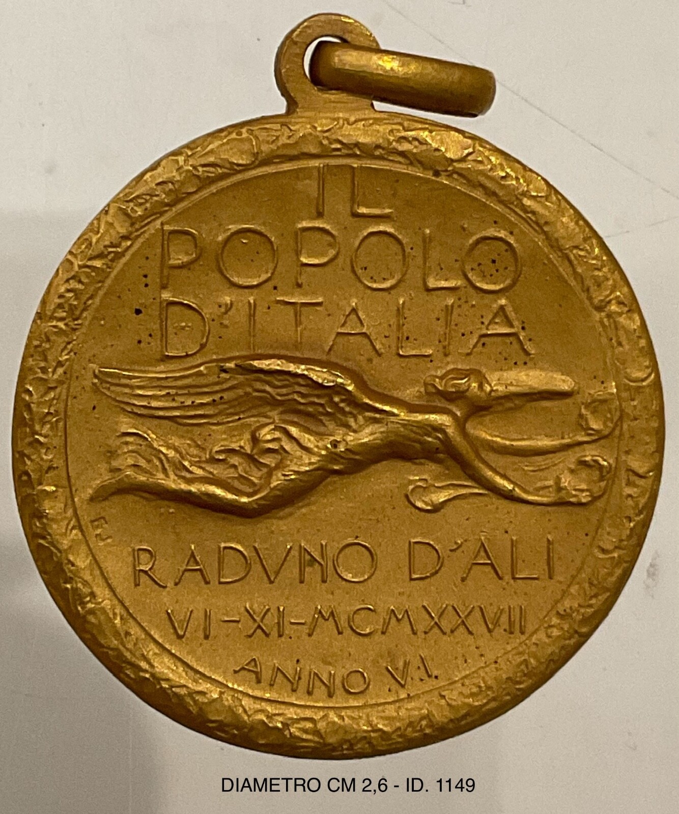 QUOTIDIANO IL POPOLO D'ITALIA RADUNO D'ALI MEDAGLIA REGIA AERONAUTICA A.VI° 1927