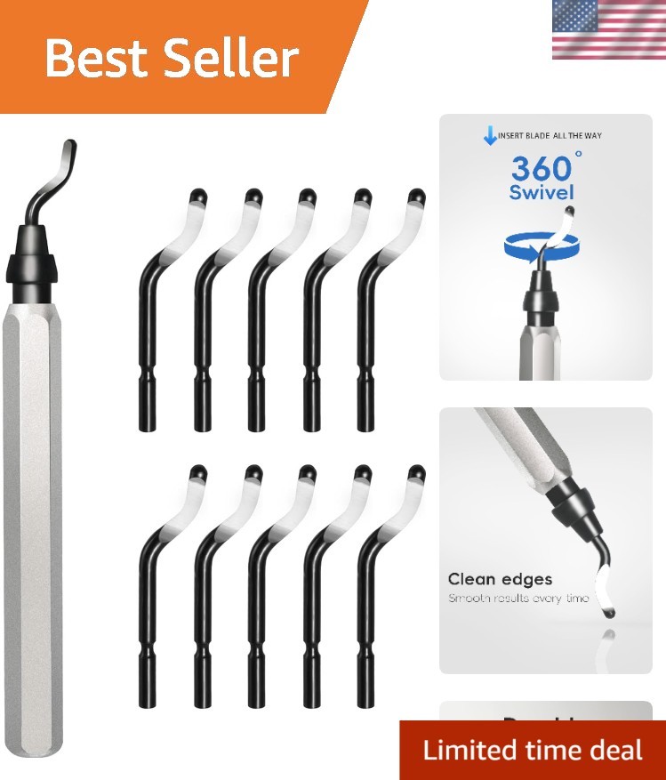 Ergonomic 11-Blade Deburring Tool - Ideal for 3D Printing, HVAC, Metal Finishing