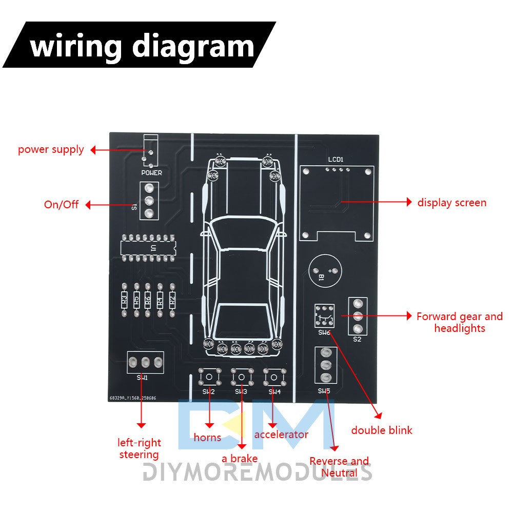 DIY Car Driving Simulation Soldering Practice Kit Electronic Kit Solder Kit