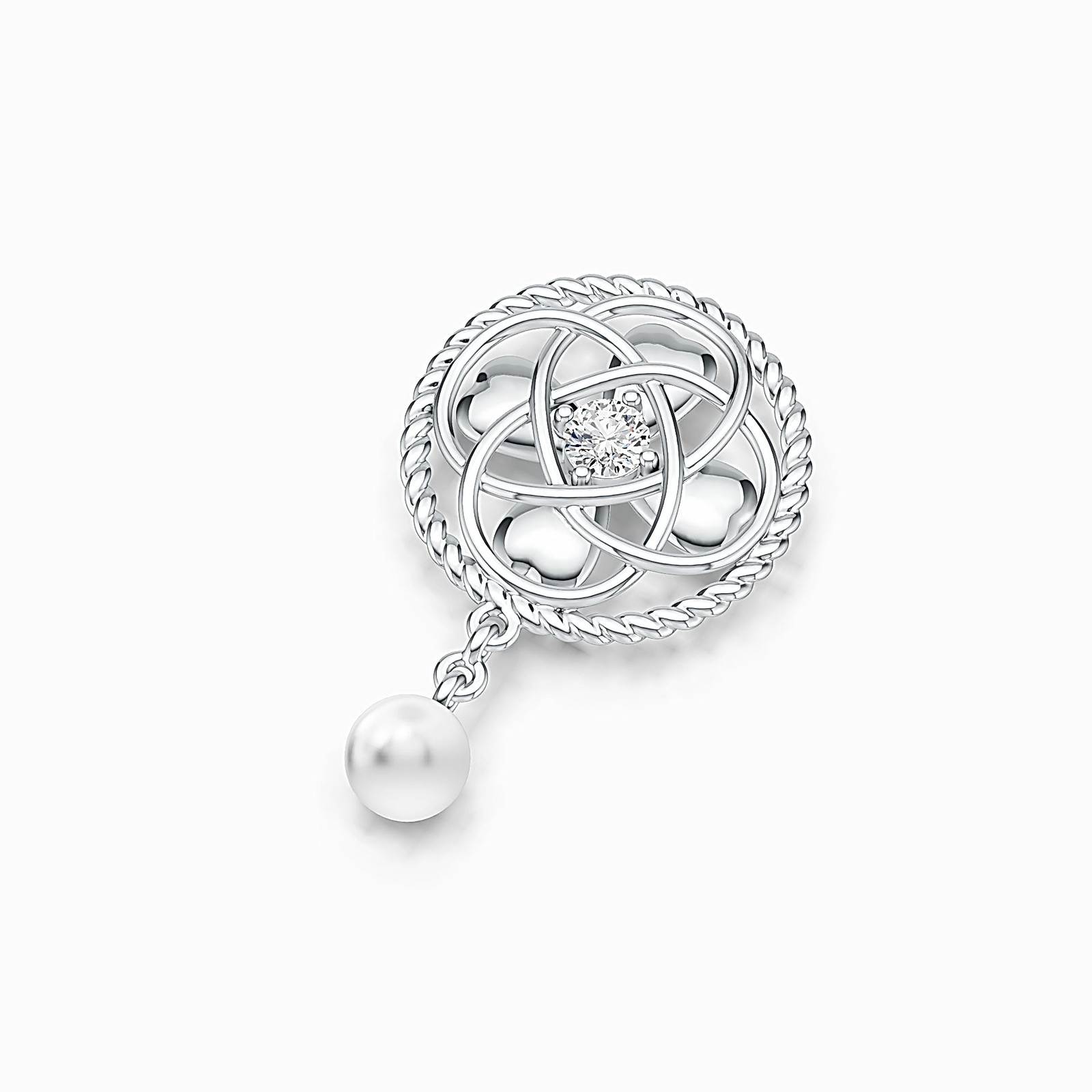 Sterling Silver Semi Mount Pendant Setting Round RD 6x6mm