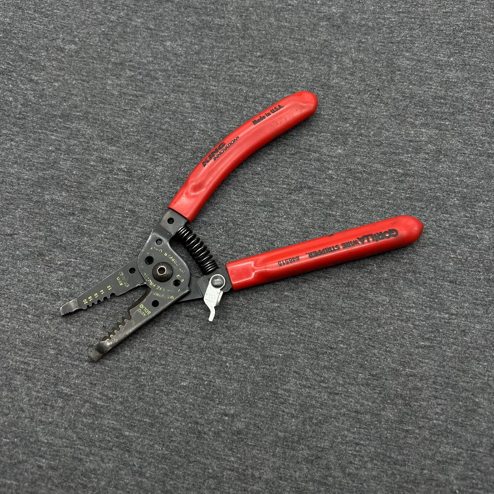 King Innovation 46515 Gorilla Wire Stripper/Cutter with Handle Lock Made In USA