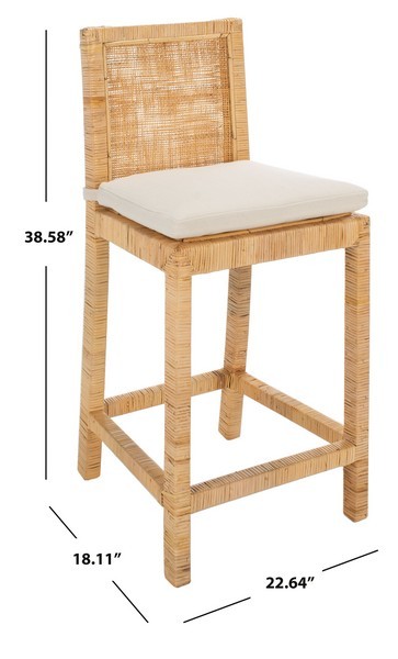 Safavieh TOJO CANE COUNTER STOOL W/CUSH, Reduced Price 2172773373 BST6502A