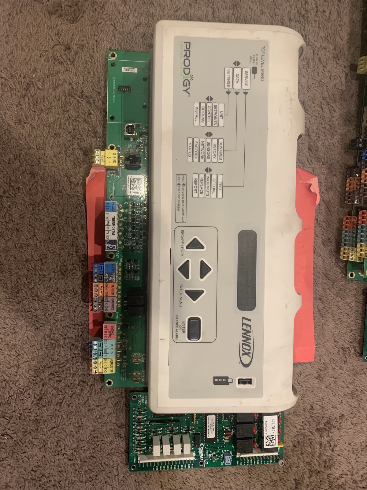 Lennox 102458-07 W 81L7601 and 102479-01, 102542-05 Control Board  USED