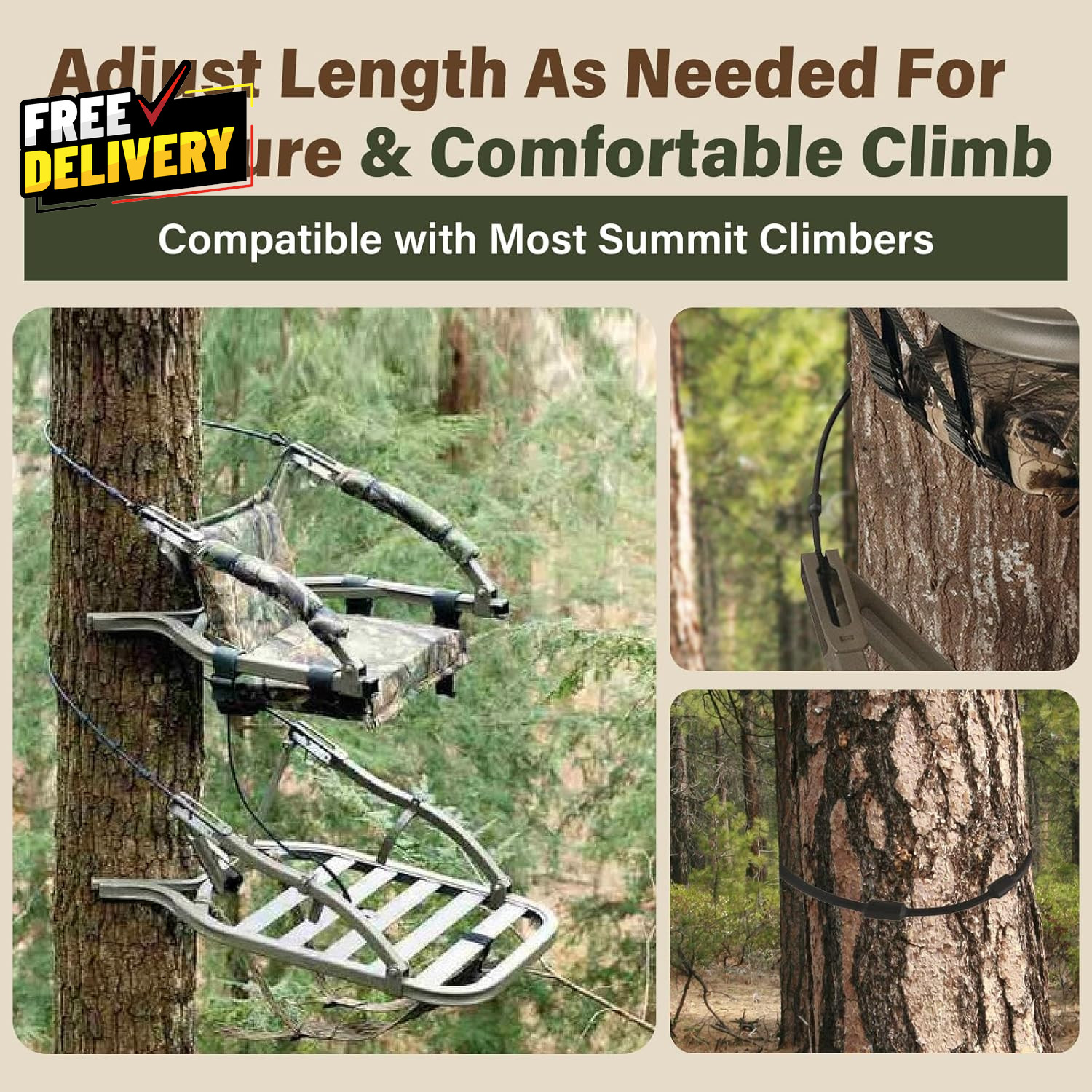 Climbing Tree Stand Replacement Cables for Summit Climber 65 Hang on Climb ....