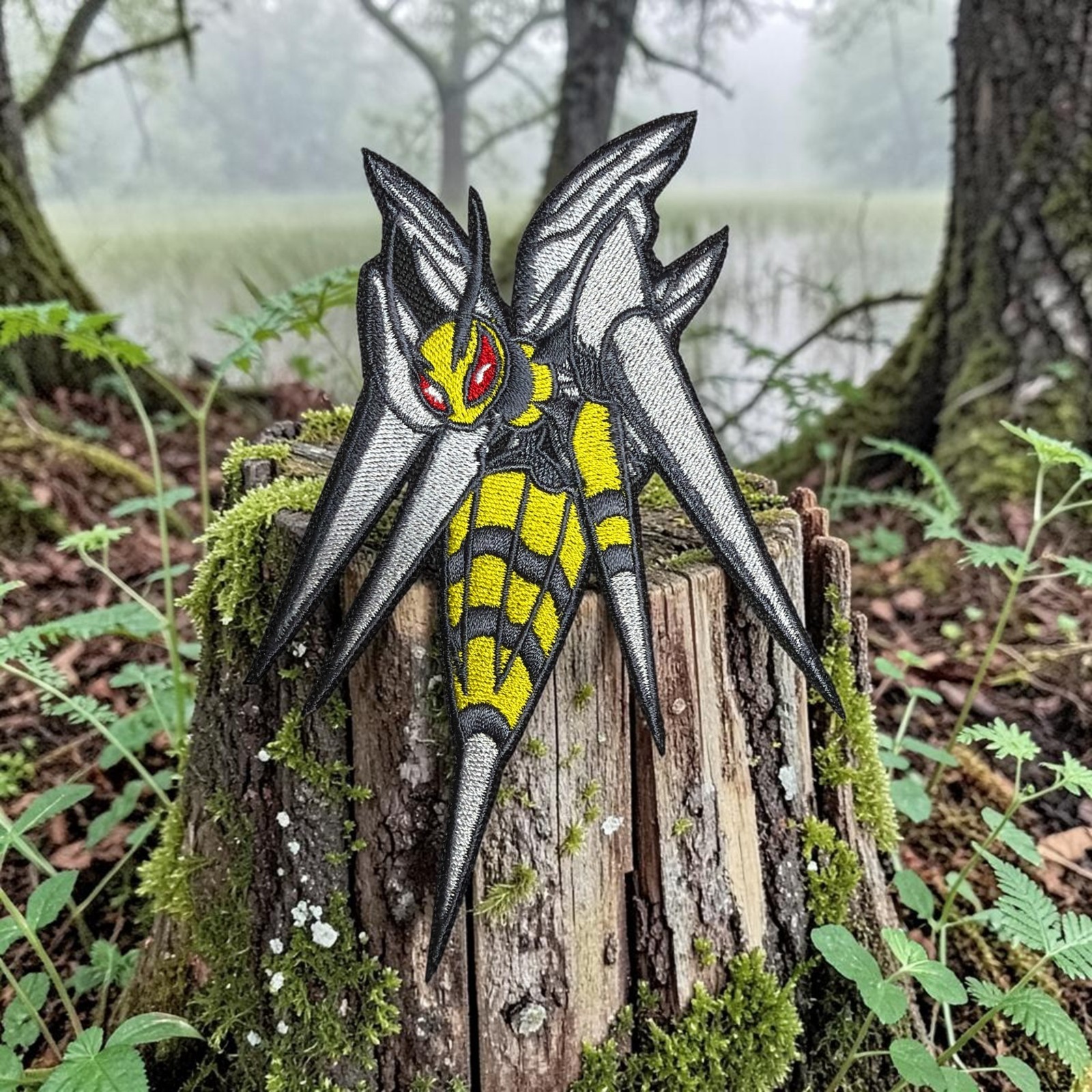 Mega Bee Drill Pokemon Embroidery Patch 5" X 3.54"