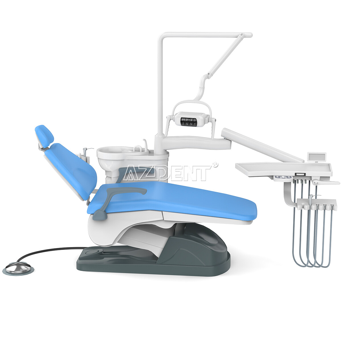 Dental Unit Chair Computer Controlled DC Motor PU Leather Stool/Handpiece 4 Hole