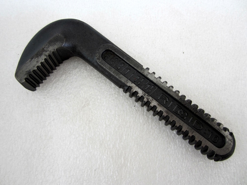 Vintage Ridgid Hook Jaw for 10" Steel Pipe Wrench 31605 Made in USA