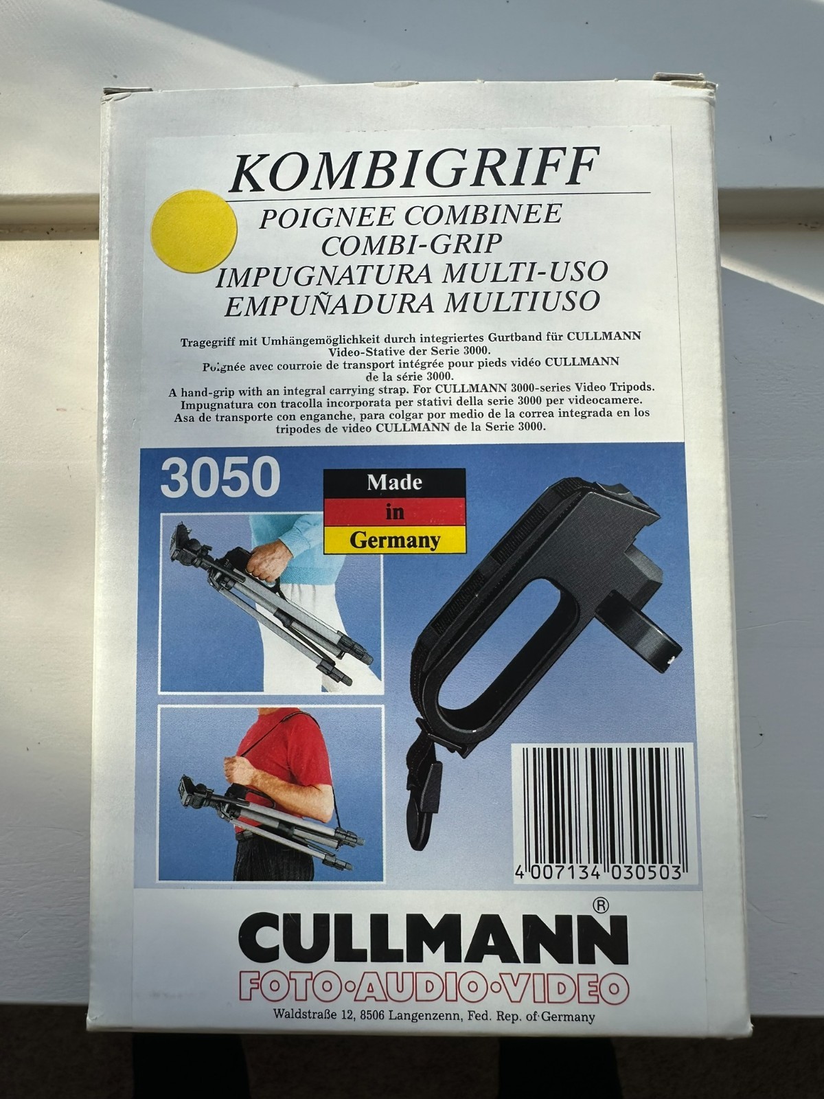 Cullmann 3050 Tripod Grip 3000 Series Combi-Grip Hand Grip with Carrying Strap