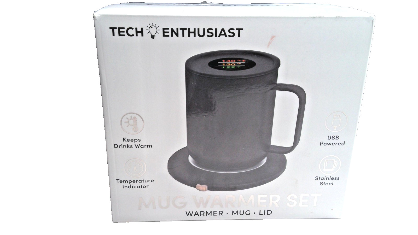 Tech Enthusiast Mug Warmer Set USB Powered Black Coffee Silvercrest SMWC 700 A4