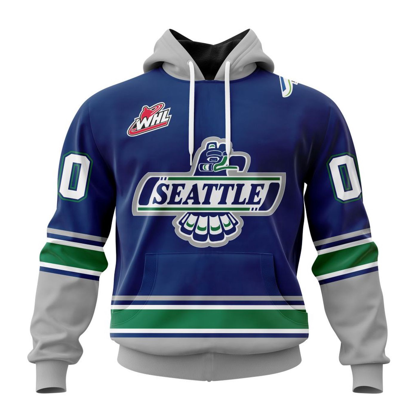 Personalized Seattle Thunderbirds 2025/26 Blue Hoodie Zip Up, T-Shirt Fan Gear