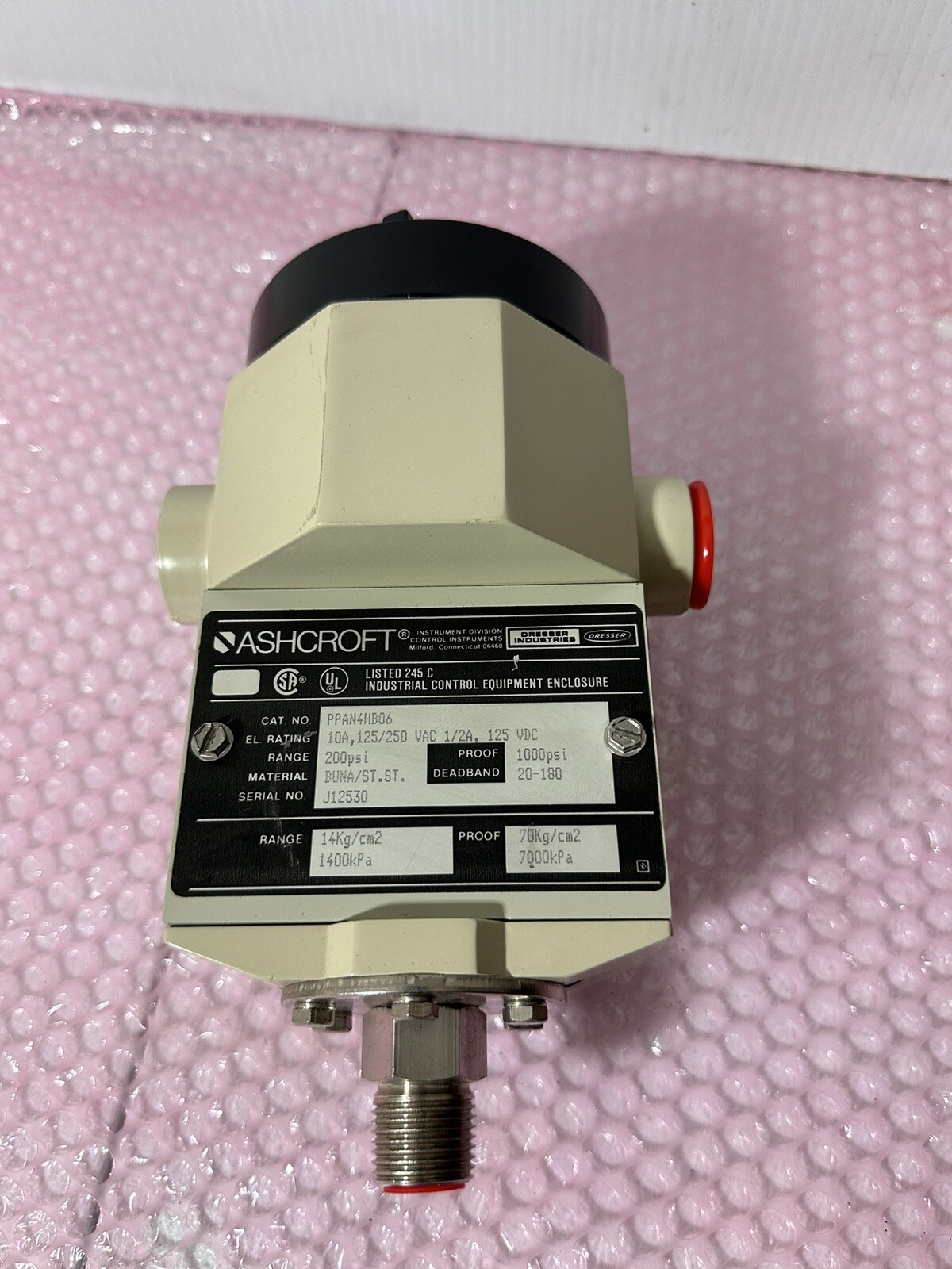 Ashcroft PPAN4HB06 Switch Pressure