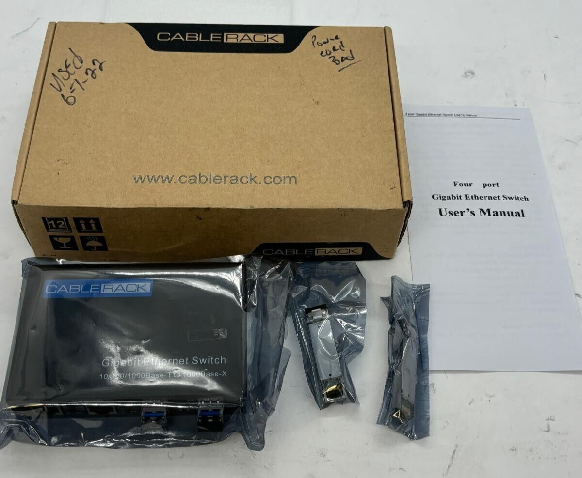 CABLERACK JBX18245 Gigabit Media Converter Multimode to Singlemode