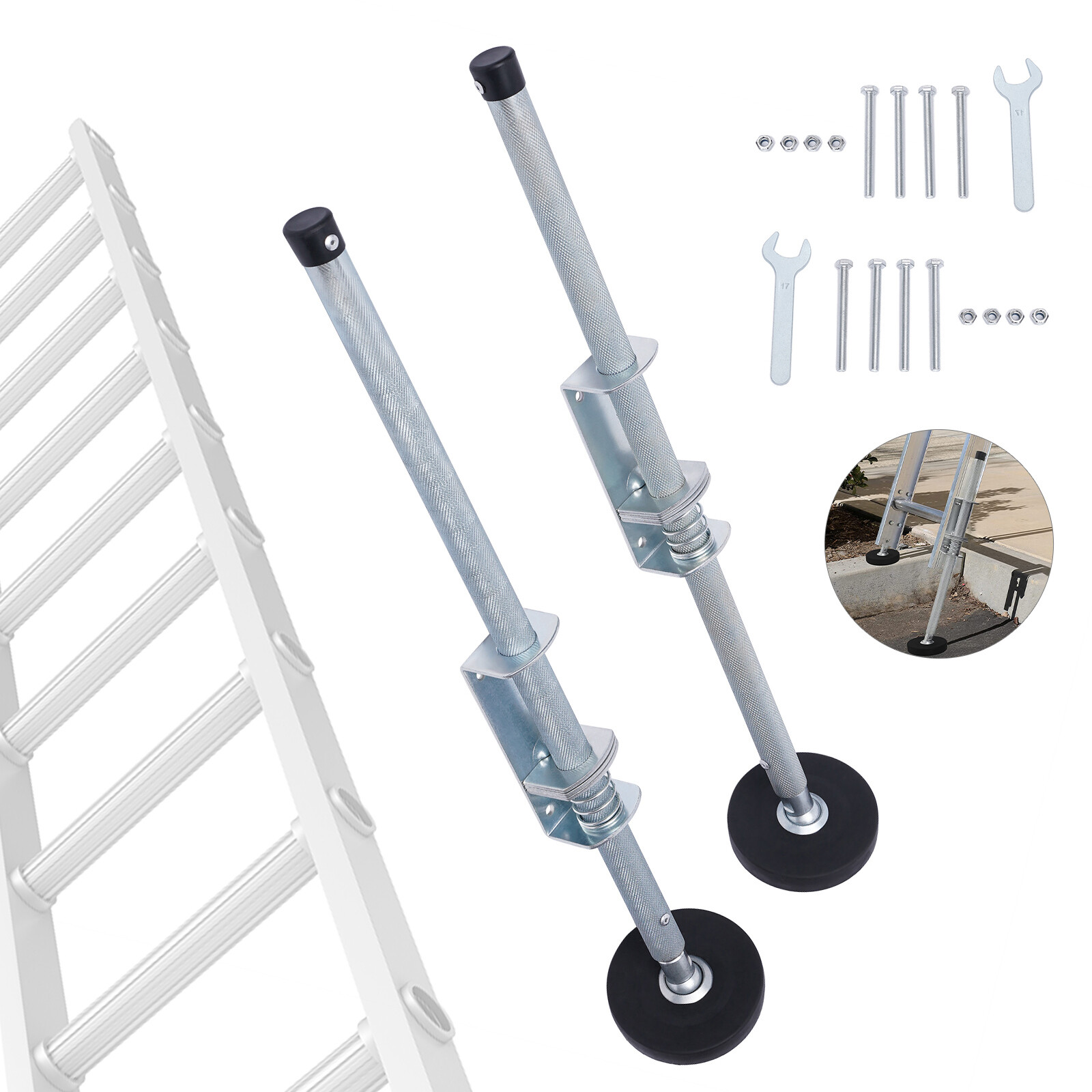 Adjustable Stair Stabilizer Ground Leveler Ladder Extension Legs