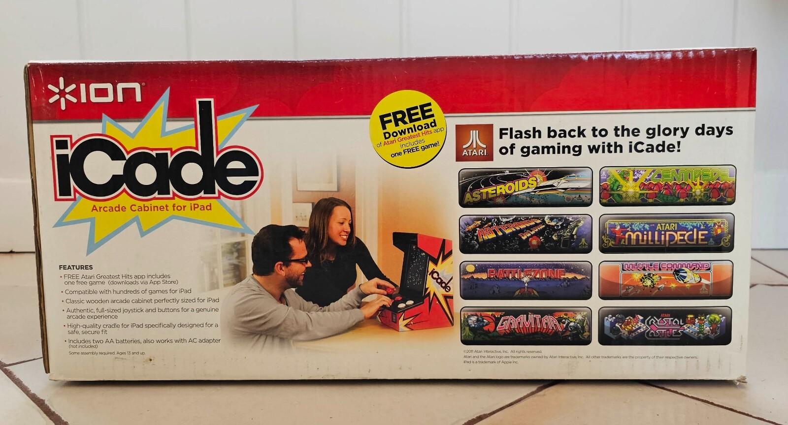 Atari Ion iCade Arcade Video Gaming System Cabinet For iPad New In Box