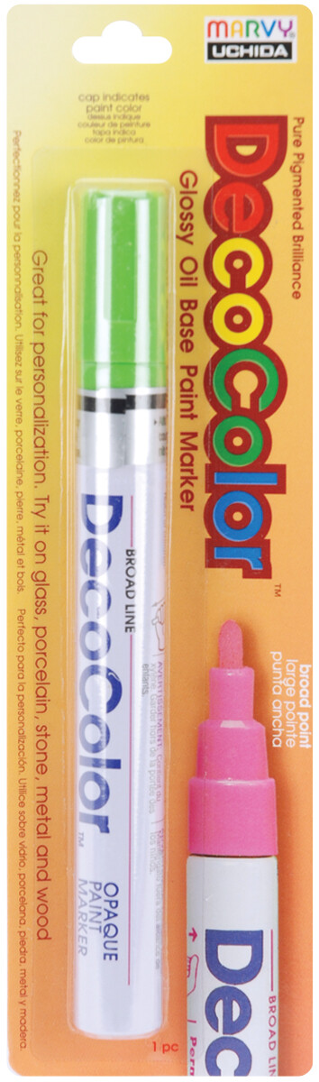 DecoColor Broad Glossy Oil-Based Paint Marker-Light Green (Pack of 3)