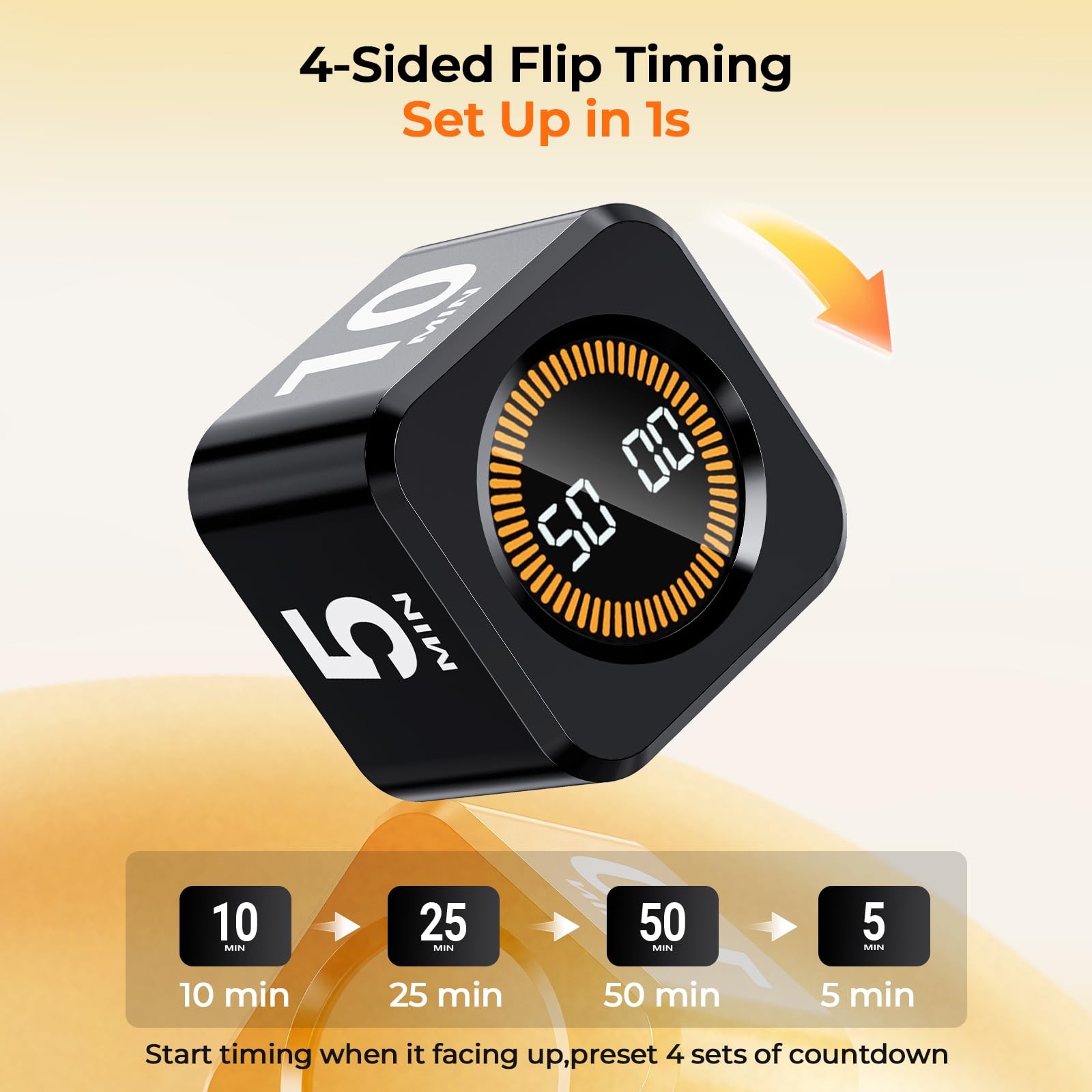 Pomodoro Timer Cube, Cool Stuff Gadgets, Visual Timer with Gravity, Countdown...