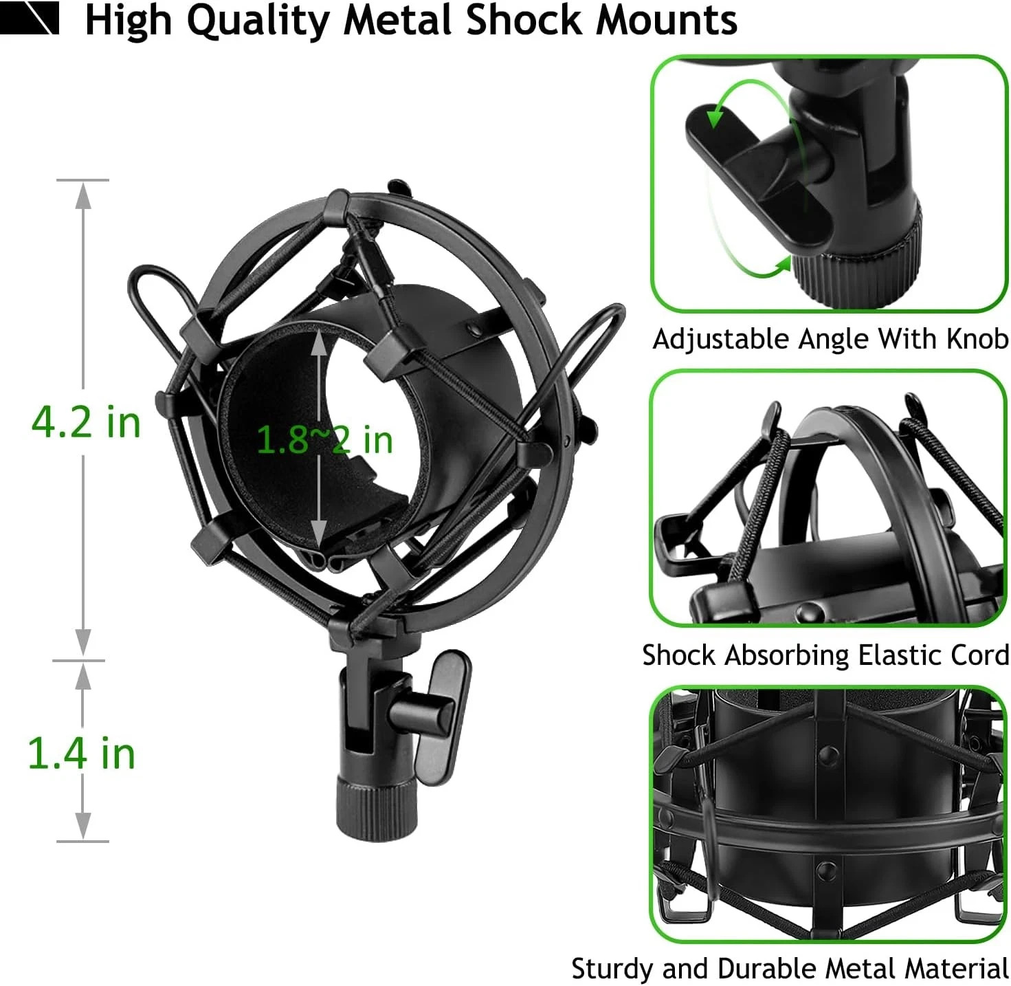 Adjustable Desk Mic Stand with Shock Mount for Audio-Technica AT2020