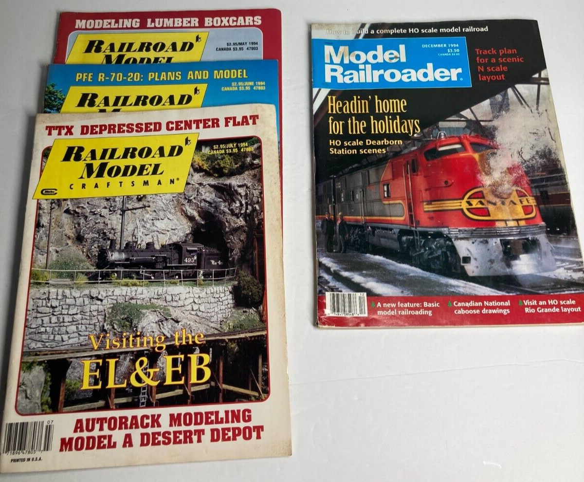 VTG  Railroad Model Craftsman Magazine 1994 Model Trains 3 Issues PLUS 1 Other