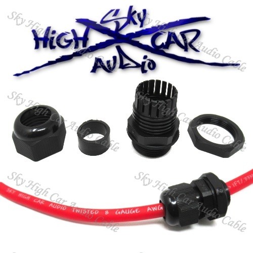 Sky High 8 AWG 3/8" Waterproof Firewall Sheetmetal Grommet Power Wire Cable GA