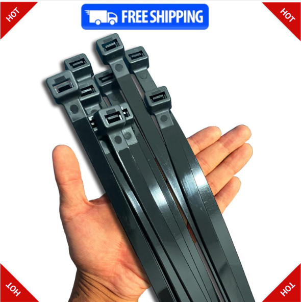Black Zip Ties Heavy Duty 20 Inch Outdoor, 250lb Extra Large Cable Tie Wraps ...