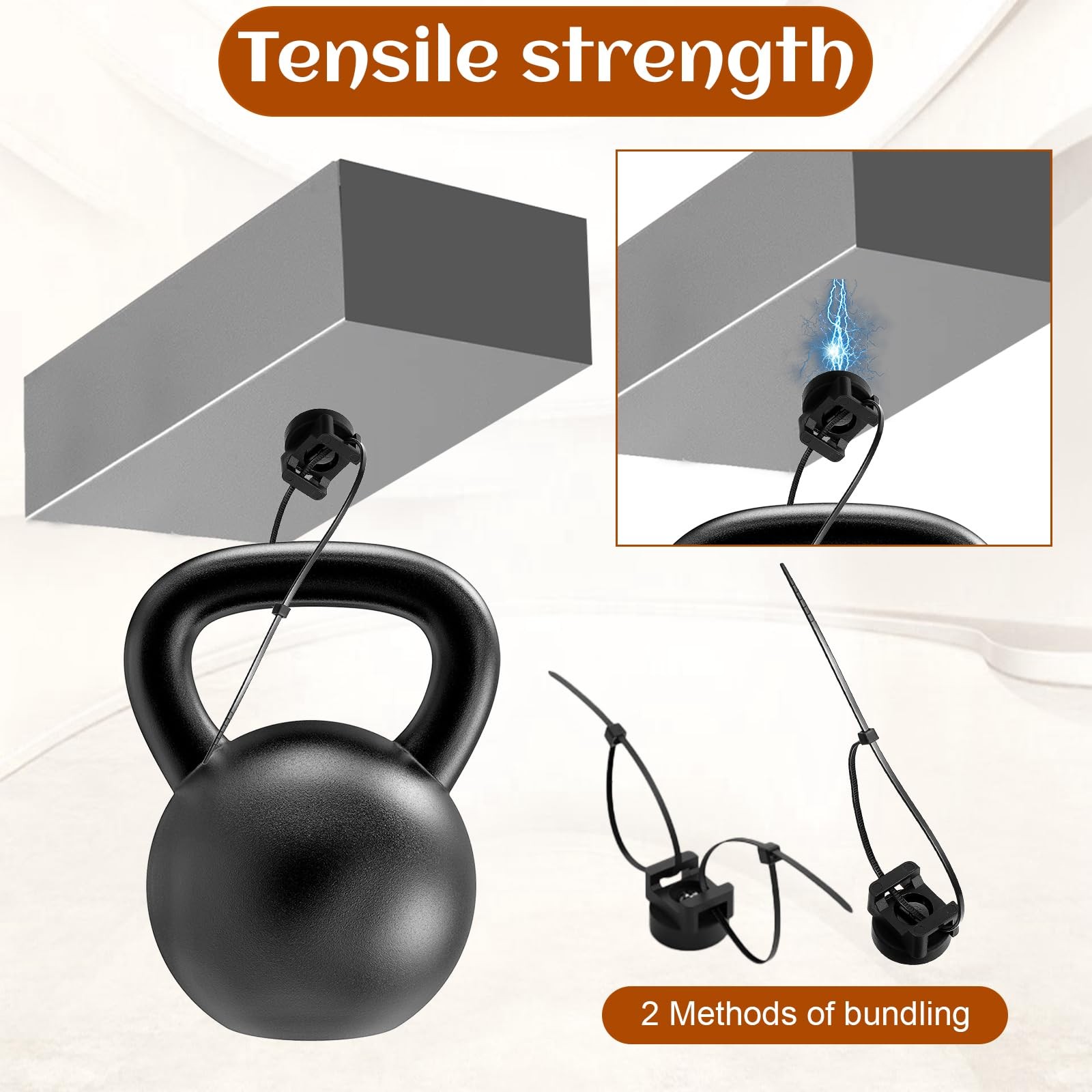 20 Pack Magnetic Zip Tie Mount Heavy Duty Magnetic Cable Zip Tie Base, Tie Mo...