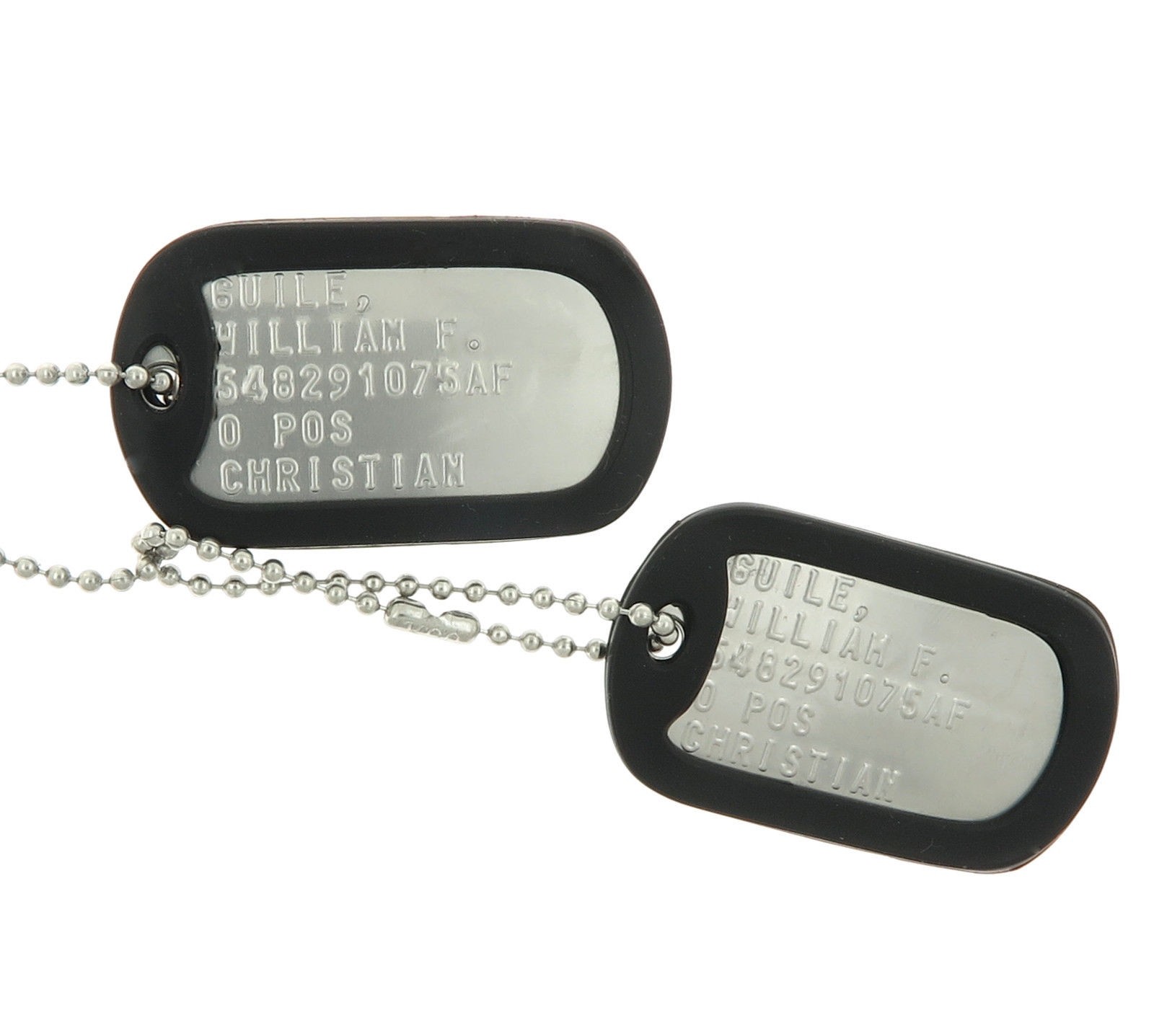 Street Fighter Guile Stainless Steel Military Dog Tag Cosplay Halloween Costume