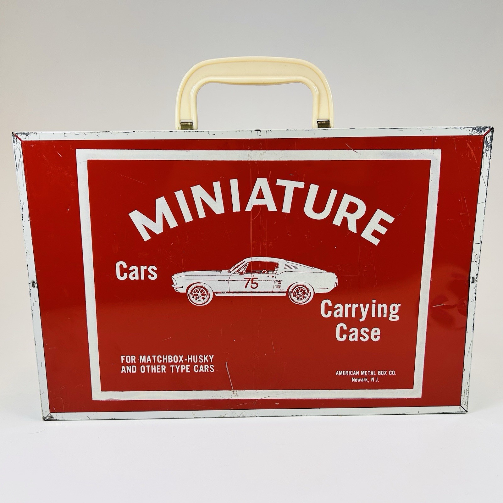 Vintage American Metal Box Co Matchbox Husky Diecast Car Carrying Case