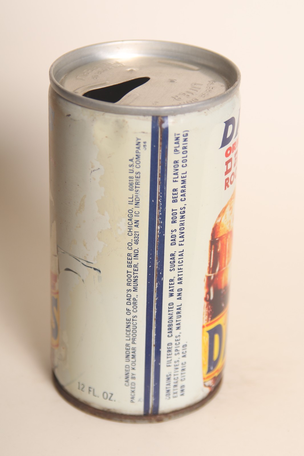 Dad's Root beer soda can - 12oz
