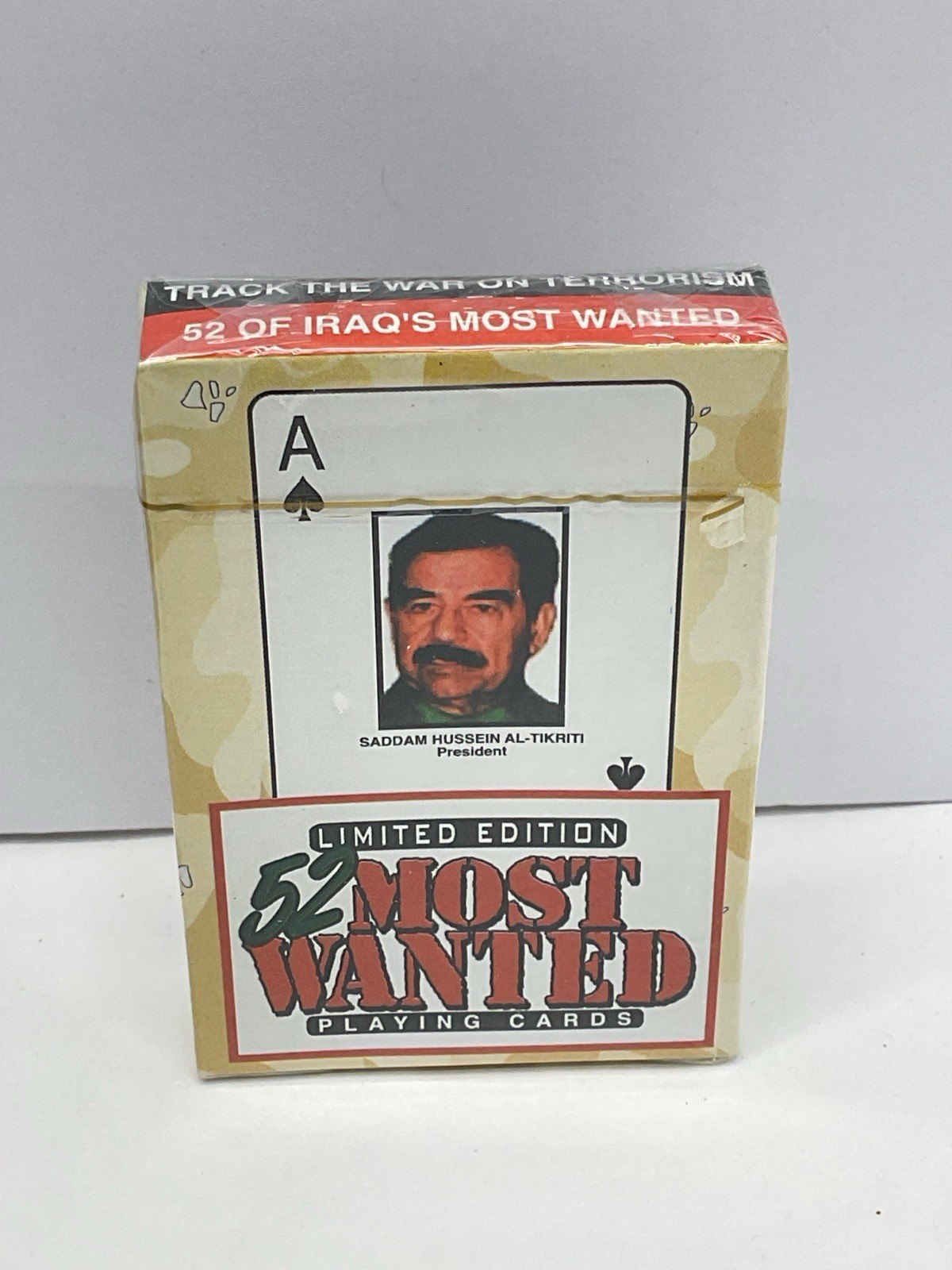 Iraq War 52 Most Wanted Playing Cards Deck Sealed Novelty Inc 2003 V7